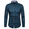 Mazowe mody bawełniane bawełniane koszule Mężczyzna wysokiej jakości koszula robocza długie rękaw Slim Fit Business Casual Shirt Men Sukienka 240312