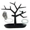 Dekorativa plattor Hållbart hushåll Halsband Bird Tree Earring Hyllor Display Organiserarsmycken Stativ Armband Plastkvinnor Ring Tray