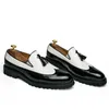 HBP Non-Brand Classical Fashion Slip-on Tassels Dress Shoes Big Size Black Color for Leather Point Men Office Shoes