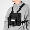 Mochila Techwear Chaleco táctico Bolsa Multibolsillos Funcional Hip Hop Cofre Hombres Mujeres Deporte al aire libre Raya reflectante Mini