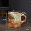 Canecas Estilo Japonês Forma Irregular Caneca Elegante Café Grosso Leite Chá Xícara Chinês Qualidade Cerâmica Artesanato