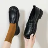 Stiefelschuhe für Frau 2023 Low Heel Elegante Frauen -Sommer -Schuhe Runde Zehenladers Schwarz normales Leder Casual On Promotion Fashion