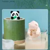 Outils de crème glacée Bamboos Panda Silicone Ice Mold Peach Cat Hugs Ice Cube Mold Cheese Stick Mold Popsicles Ice Maker Mold Household Ice Cream Tool L240319