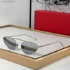 Okulary przeciwsłoneczne Wysokiej jakości osobowość stopu drobna krawędź Czarne okulary przeciwsłoneczne Panie Projektowanie kota okulary Ochrona promieniowania damskiego Oculos GA L240320