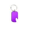 Portable Aluminum Alloy Opener Dog Tag Pet Dogs ID Card Travel Luggage Baggage Name Tags Mini Beer Bottle Openers Keychain Customizable