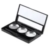 Makeup Brushes DIY Empty 3 26mm Round Grids Eyeshadow Case Cosmetic Packing Pans With Mirror & Brush