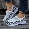 Casual Shoes 2024 For Women Leopard Print Women's Vulcanize Fashion Slip-On Light Mesh Sneakers