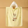 Towel Coral Fleece Cape Autumn And Winter Baby Yukata Cartoon Hooded Bathrobe Absorbent Speed Children's Bath