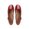 2024 스프링 뉴 여자 플랫 신발 패션 둥근 발가락 얕은 메리 제인 신발 소프트 플랫 힐 드레스 발레리나스 신발