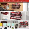 THORSES Power Wall Mount met 9 boorhouder, draadloze organizer en opbergrek, garage Heavy Duty metalen plankorganisatie voor batterij, gereedschapskist, hamer,