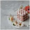 Candles 3D Love Heart Candle Sile Mod Diy Aromatherapy Art Making Gypsum Soap Mold Square Bubble Dessert Supplies Drop Delivery Home G Dh8Pi