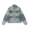 Designer AutumnWinter High Edition B Home Network Vermelho Mesma Lavagem Imitação Old Hole Masculino e Feminino Versátil Denim Jacket CoatGTI0