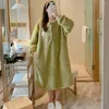 Women's Sleepwear Dress Design Sleep Bottom Warm Dressing Winter Size Ladies Dresses Soft Big Nightgown Pajamas Sleeping Korean Sweater Long