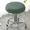 Chaise couvre les tabourets de bar extensibles à glissement rond coussin lavable beige élastique