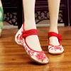 Pumps Spring and Autumn Old Beijing Embroidered Shoes Women Retro Ethnic Style Hanfu Chinese Style Cloth Shoes Square Dance Shoes