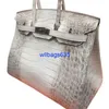 Bolsas de sacolas Himalaia Bolsa de crocodilo de crocodilo genuíno Nilo Bolsa de couro crocodilo Himalaia Luxo de luxo de luxo de couro genuíno saco feminino