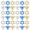 Party Decoration Hanukkah Glitter Cutouts Star David Confetti Holiday Menorah Gold Blue Silver Table Scatter