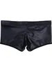 Underpants S-5XL Faux PU Leather Boxershorts Metal Ring Convex Pouch Mens Boxer Ss Hollow Out Trunks Tights Sexy Calzoncillo Underwear