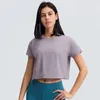 Chemises actives femmes Yoga haut ample Sport gymnase à manches courtes en cours d'exécution t-shirt séchage rapide Fitness t-shirts jure femme vêtements
