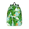 Backpack Men Women Large Capacity School For Student Watercolor Summer Flowers Frogs Bag