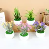 Fleurs décoratives 1pc mini plantes artificielles bonsaï petit pot d'arbre simulé faux table de bureau ornements en pot décor de jardin à la maison