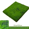 Flores decorativas artificial grama falsa musgo plantas verdes eterna mini paisagem para jardim el decoração de casa colchão de palha casamento