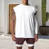 Herren-Westen, Lauf-Tanktop mit breiten Trägern, ärmellose Sommerweste, Schulter, schnell trocknend, Schweißabsorption, solide für Freizeit