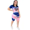 Women's Tracksuits 2024 Fashion Gradient Tie Dye PINK Sports Trend Set Two Piece