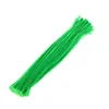 Party Decoration 100st Creative Plush Chenille Sticks Velvelt Artificial Flowers Plants Stem Pipe Cleaner Decorative Handmade Home Deco