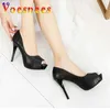 Kleid Schuhe Mode Gewebte Vamp High Heels Wasserdichte Plattform Atmungsaktive Fisch Mund Einzelne 10CM Büro Casual Pumps Frauen Neue handgemachte H240325