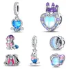 925 Silber Märchen Stadt Serie Fantasie Schloss Einhorn DIY Schmuck Anhänger Perlen Kostenloser Großhandel Versand