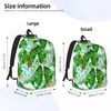 Backpack Men Women Large Capacity School For Student Watercolor Summer Flowers Frogs Bag