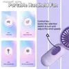 المعجبين Electric Mini Portable Fan USB شحن 3 سرعات - الرجال والنساء المحمولة المحمولة - مناسبة جدًا للمكاتب الخارجية و travely240320