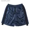 Shorts masculins RRR123 Imprimé short à crampons bleu homme de haute qualité femme Stripe jogging lâche pantalon de survêtement décontracté détendu Speedos L240320