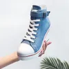 Casual Shoes Women Hidden Wedge Invisible Heel Canvas Female Side Zipper ökade High Breattable Platform Sneakers