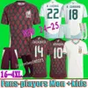 Jogador Fãs 2024 2025 México Camisas de Futebol CHICHARITO 24/25 Seleção Nacional Home Away RAUL H.LOZANO A.VEGA G.OCHOA S.GIMENEZ GIMENEZ LOZANO Camisa de Futebol Homens Crianças MULHERES