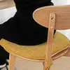 Siedzisko poduszki wykonane z włókna poliestrowego i szerokiej lnianej aplikacji Antiskid Podkładki krzesełkowe ciemnozielone