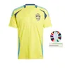 16-4xl 2024 2025 Zweden voetballen Jerseys National Team Player versie 24 25 Forsberg Berg Ekdal Ibrahimovic Jansson Kulusevski Football Shirts Men Set Kids Kit Uniform