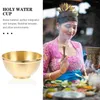 Verres à vin décor bouddha en cuivre pur, bol d'offre, fournitures d'autel de culte pour tasse d'eau, bols de riz, vaisselle