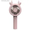 Electric Fans Charging fan air cooler operation handheld USB fixed color portable desktop computer home office fanY240320