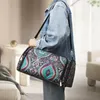 Sacs de soirée Sac à bandoulière de stockage de fil grande capacité tricot multi-grilles Oxford tissu aiguilles pochette Crochet fournitures d'aiguille à coudre