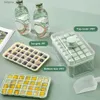 Ferramentas de sorvete 1 conjunto de molde de cubo de gelo, botão de pressão, design fácil de desmoldar, ferramenta de molde para fazer gelo de qualidade alimentar com pá, suprimentos domésticos L240319