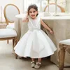 Robes de fille de noël bébé fête robe de princesse pour les filles enfants Costume grand nœud mariage enfants anniversaire années robe de bal