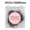 Wimpers TDANCE 1000 Losse Fans Puntige Basis 2PC Premade Dun Volume Lash Medium Stem Scherpe Smalle Cluster Lose Fan 10D Wimperverlenging