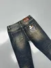 2024 mens Jeans Pants Galleries Sweatpants Dept Speckled Letter Print Men's Women's Couple Loose Versatile Casual Straight Graffiti Red Gray new