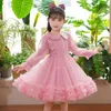 Filles printemps et automne enfants Style occidental anniversaire princesse robe bébé Tutu jupe à manches longues 240311