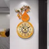 Horloges murales Design moderne Horloge longue aiguille en métal Quartz mode bureau doré Relojes de Pared articles de décoration de la maison