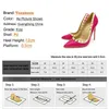 Dress Shoes Square Metal Rivet High Heels Rose Red Fashion Show Model 8CM Everyday Career Stiletto Pumps Women Pointed Toe Single ShoeEH2R H240321