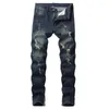 Jeans pour hommes Skinny Ripped Men Hole Pantalon avec poche Slim Fit Do Old pour homme mince Streetwear Pantalon décontracté 2024 Ropa de Mujer