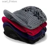 Hats Scarves Sets High quality cotton with added fur winter hat Skullies Beanies hat mens wool Cs Gorras hat knitted hatC24319